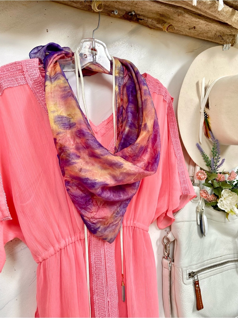 Watercolour boho silk w resort vacay beach shabby chic vibe